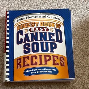 Better Homes and Gardens Easy Canned Soup Recipes Cookbook - Blue/Orange